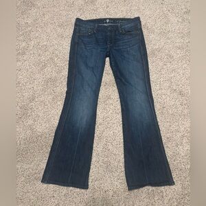 7 For All Mankind Dark Blue Flare Jeans